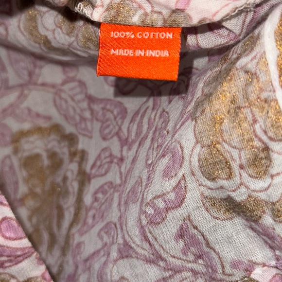 Oliphant Pink and Gold Floral Blouse - Picture 6 of 9